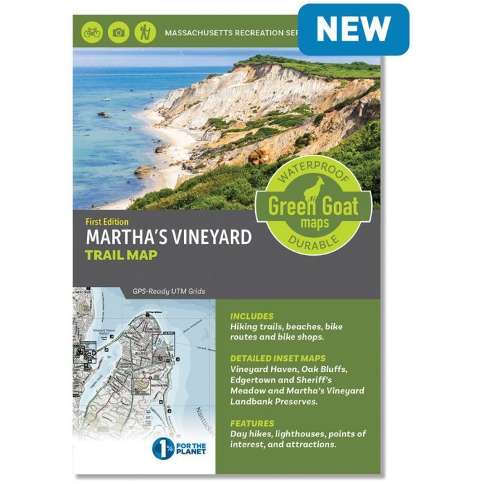 GREEN GOAT MAPS MARTHA'S VINEYARD TRAIL MAP