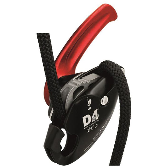 ISC D4 PRO DESCENDER BLACK WITH RED HANDLE