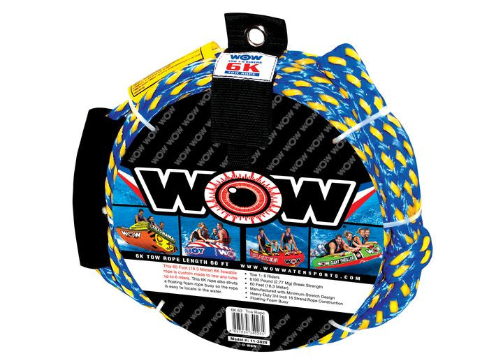 WOW Watersports WOW 6K Tow Rope - 60 ft. x 3/4 in.