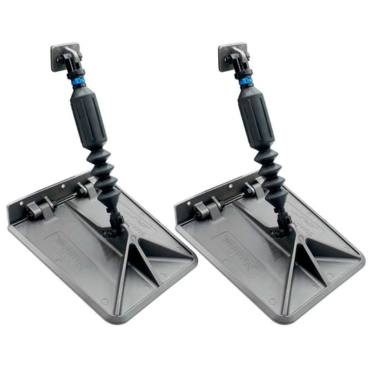 Smart Tabs SX Trim Tabs by Lectrotab 9.5" x 10" f/16'-18' Boats w/60lb Actuators - 60-150HP - Gunmetal Grey [SXG9510-60]