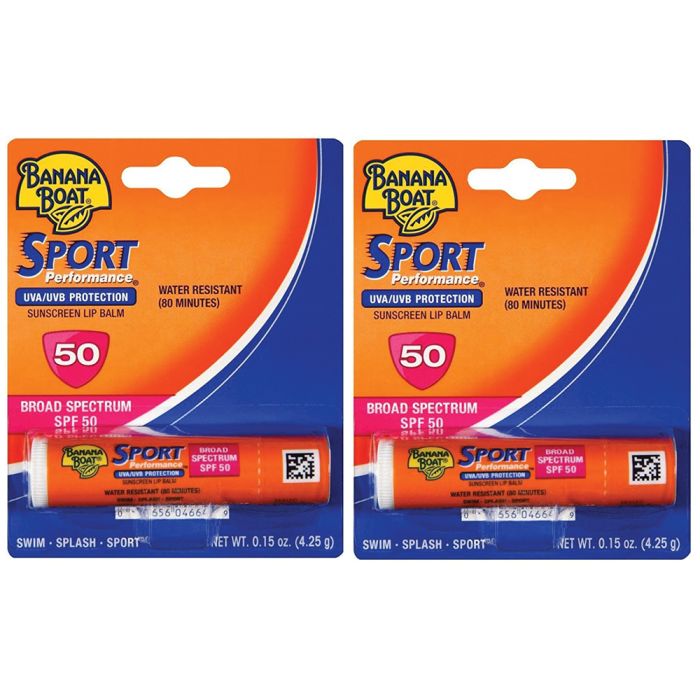 BANANA BOAT SPORT ULTRA LIP BALM SPF 50 TWIN PACK