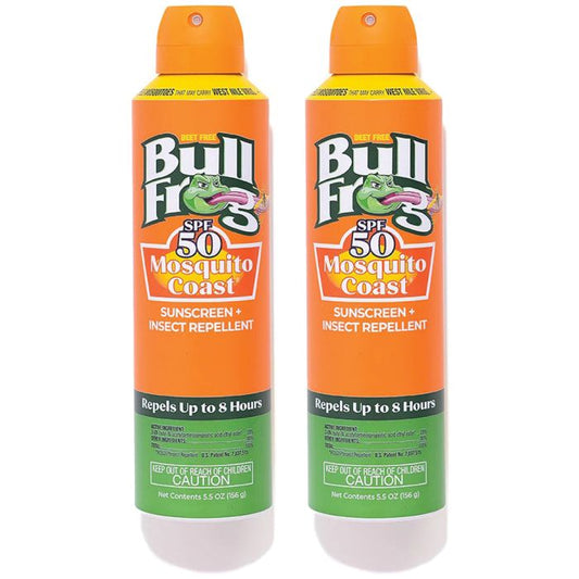 BULL FROG MOSQUITO COAST SPF50 CONTINUOUS SPRAY 5.5 OZ