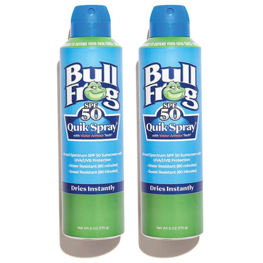 BULL FROG QUIK SPRAY SPF50 6 OZ