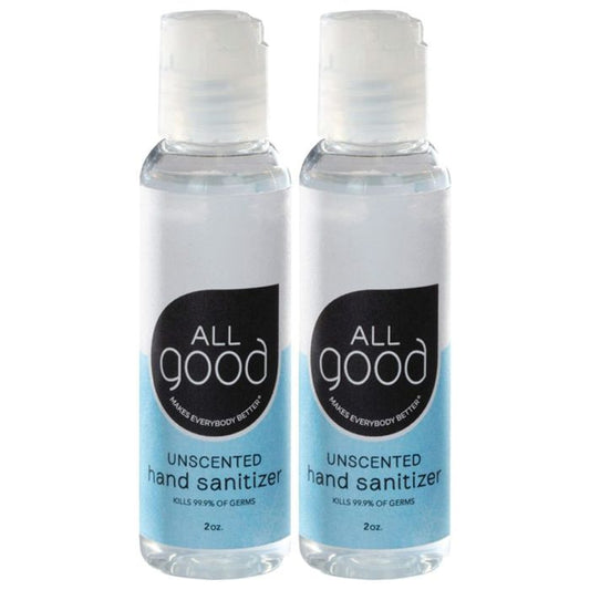 ALL GOOD HAND SANITIZER GEL 2 OZ UNSCENTED