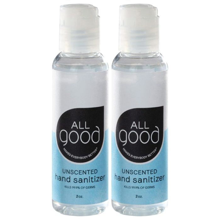 ALL GOOD HAND SANITIZER GEL 2 OZ UNSCENTED