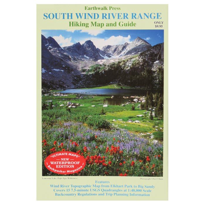 EARTHWALK PRESS SOUTH WIND RIVER RANGE MAP & GUIDE