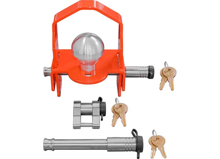 InfiniteRule Security 3 PK,KA,TRAILER COUPLER LOCK FOR 1-7/8IN,2IN,& 2-5/16IN BALL-W/ 1-1/8IN LATCH LOCK & 2.5IN REC LOCK