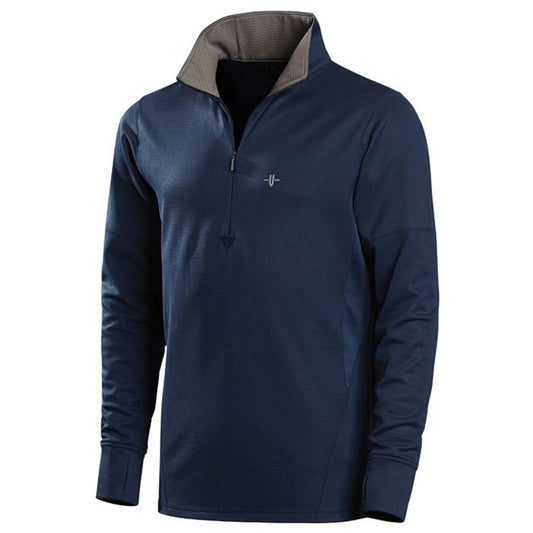 VARGO MENS LS ZIP BEDROCK BLUE MED