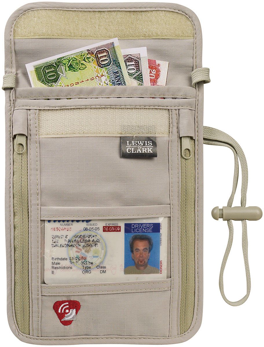 LEWIS N CLARK RFID NECK STASH MONEY BELT