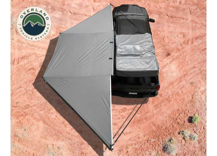 Overland Vehicle Systems / Up Down Air NOMADIC AWNING 180 - DARK GRAY COVER W/BLACK TRANSIT COVER & BRACKETS