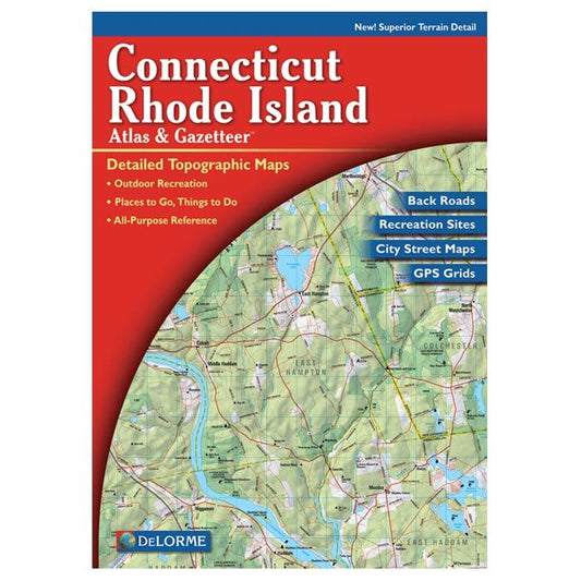 DELORME CONNECTICUT & RHODE ISLAND ATLAS & GAZETTEER
