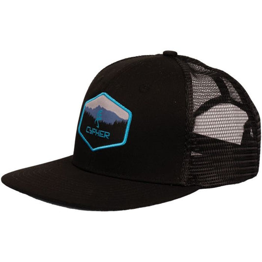 CYPHER DUOSCAPE MID-CROWN TRUCKER HAT - BLUE/BLUE