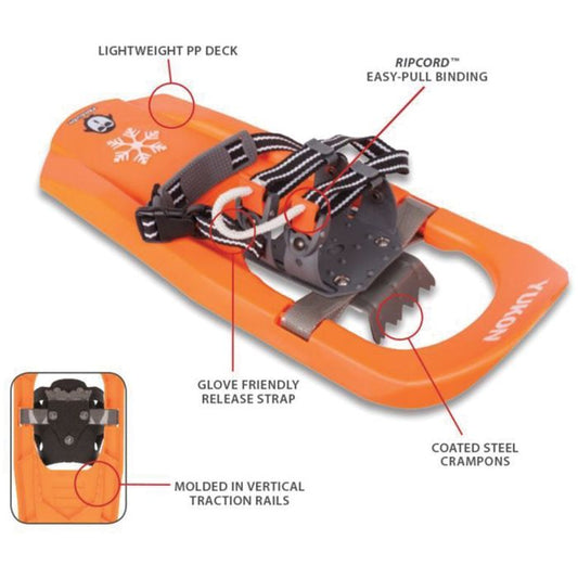 YUKON CHARLIES PENGUIN YOUTH MOLDED SNOWSHOE KIT