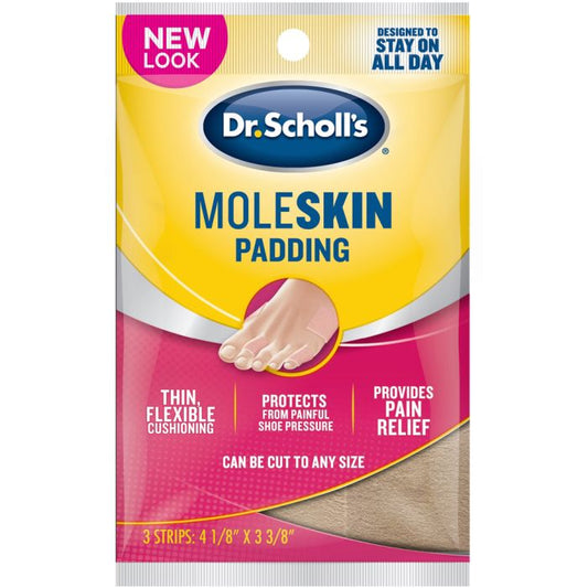 DR SCHOLLS MOLESKIN 4 1/8" X 3 3/8" (3PK)