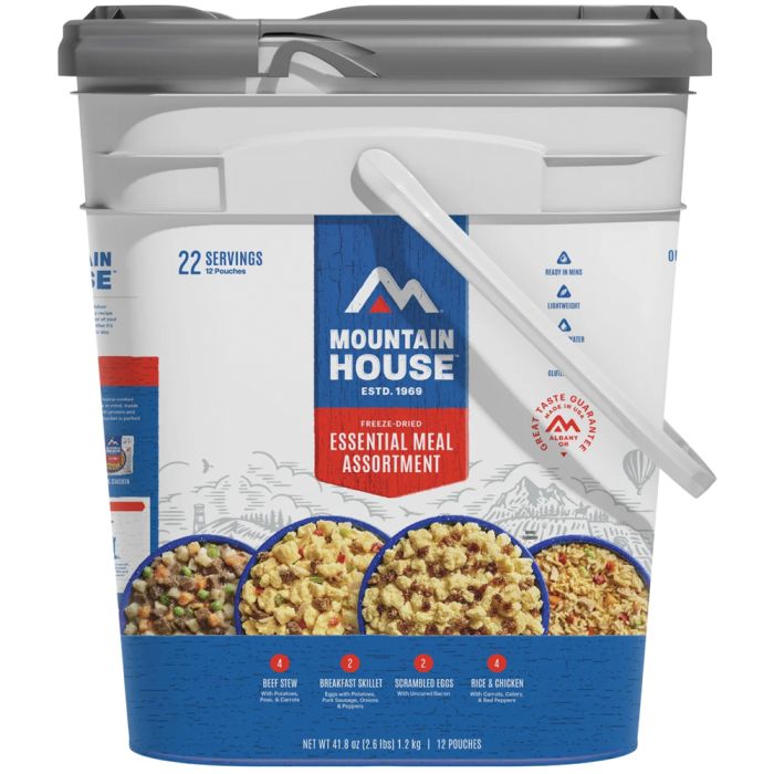 MOUNTAIN HOUSE ESSENTIAL ASSORTMENT BUCKET CLEAN LABEL