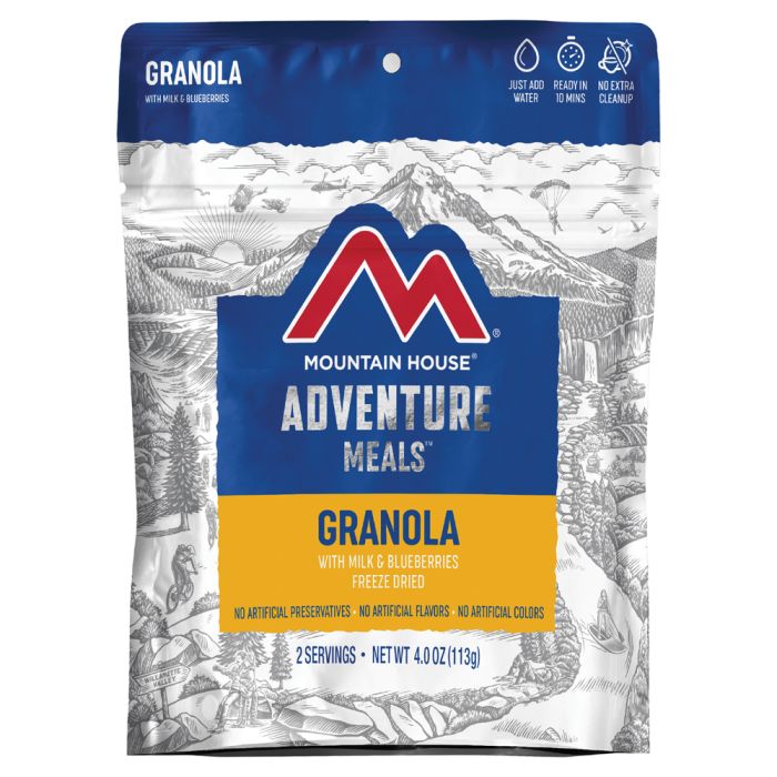 MOUNTAIN HOUSE GRANOLA WITH MILK AND BLUEBERRIES CLEAN LABEL