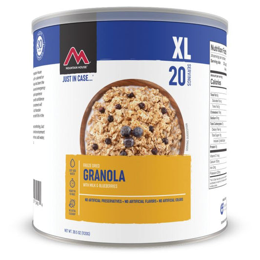 MOUNTAIN HOUSE GRANOLA MILK & BLUEBERRY CAN CLEAN LABEL