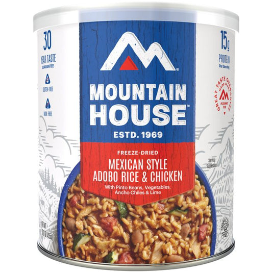 MOUNTAIN HOUSE MEXICAN ADOBO RICE & CHICKEN CAN CL