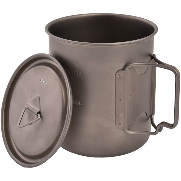 OLICAMP SPACE SAVER MUG WITH LID - TITANIUM 750 ML