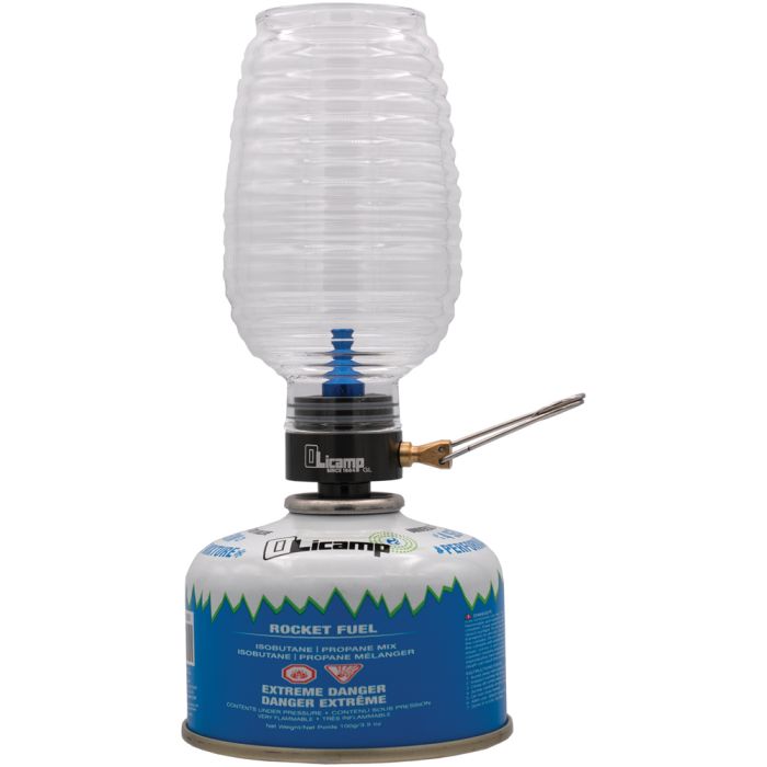 OLICAMP LUMINATOR ADJUSTABLE FLAME GAS CANISTER LAMP