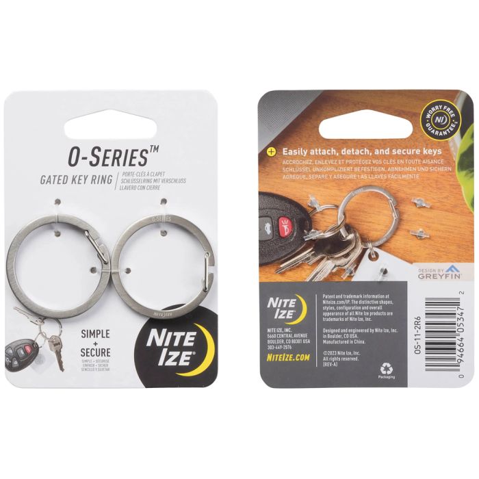 NITE IZE O-SERIES GATED KEY RING-2 PACK