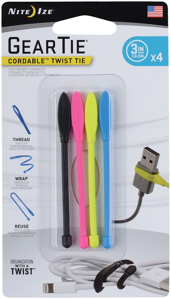 NITE IZE GEAR TIE CORDABLE TWIST TIE