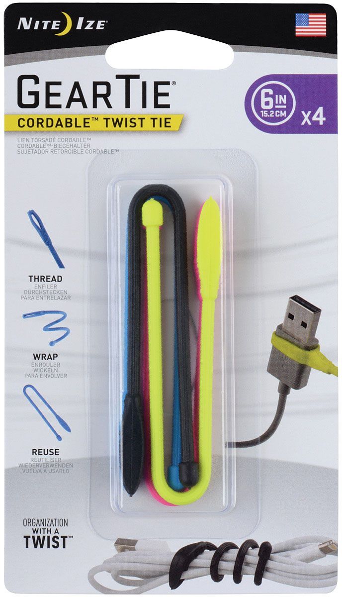 NITE IZE GEAR TIE CORDABLE TWIST TIE
