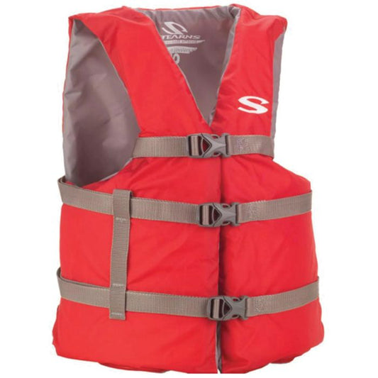 STEARNS ADULT UNIVERSAL BOATING PFD RED