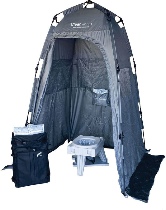 CLEANWASTE GO ANYWHERE PORTABLE TOILET SYSTEM