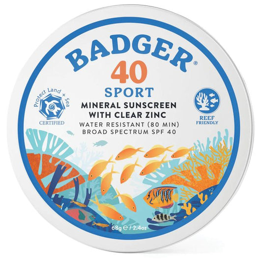BADGER PLS SUNSCREEN BALM SPF40 2.4 OZ