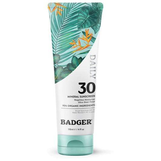 BADGER DAILY MINERAL SUNSCREEN SPF30 4OZ