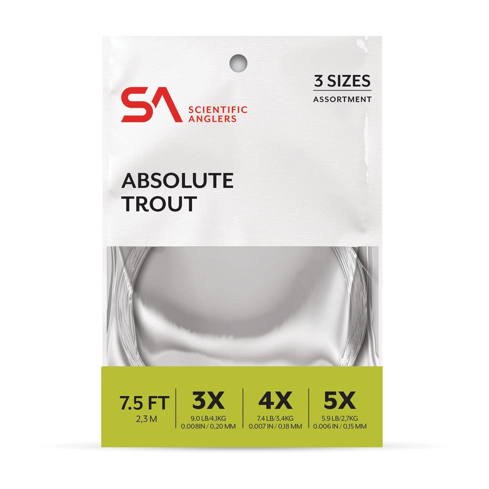 SCIENTIFIC ANGLERS ABSOLUTE TROUT LEADERS - 3 PACK