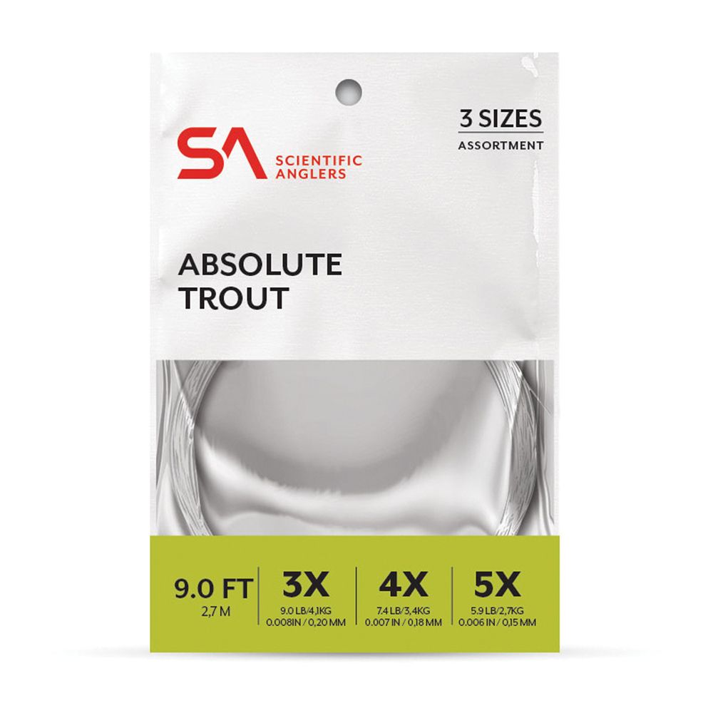 SCIENTIFIC ANGLERS ABSOLUTE TROUT LEADERS - 3 PACK