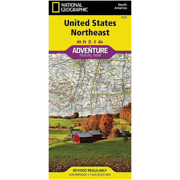 NATIONAL GEOGRAPHIC UNITED STATES NORTHEAST MAP