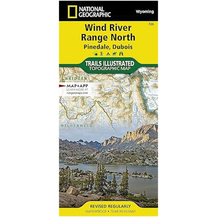 NATIONAL GEOGRAPHIC WIND RIVER RANGE NORTH MAP [PINEDALE, DUBOIS]
