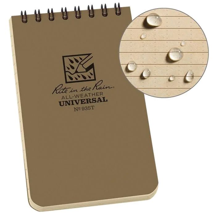 RITE IN THE RAIN NOTEBOOK TAN 3 X 5