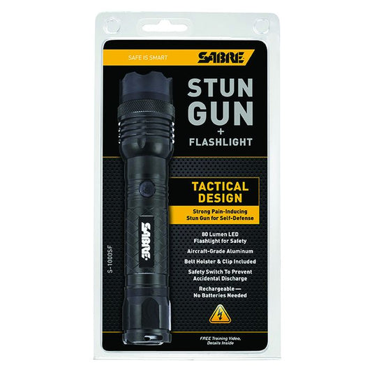 SABRE 1 MILLION V STUN GUN W/FLASHLITE