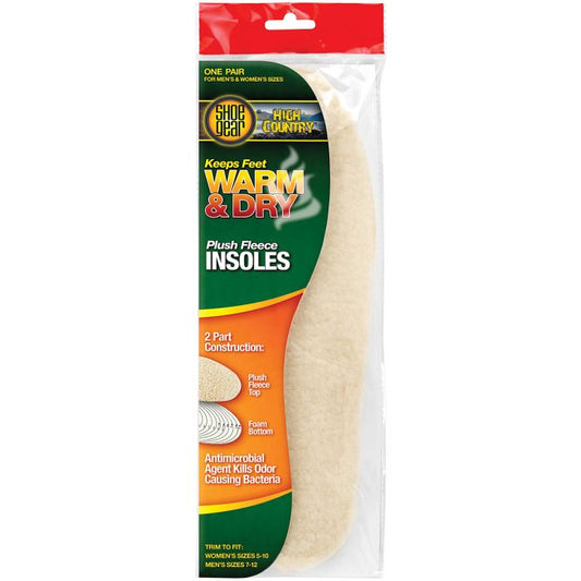 SHOE GEAR WARM AND DRY PLUSH FLEECE INSOLES