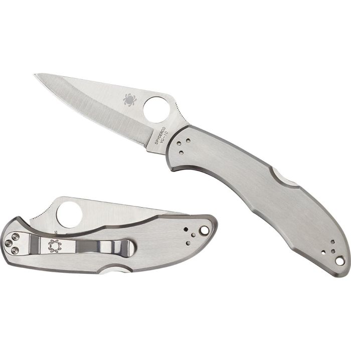 SPYDERCO DELICA 4 STAINLESS PLAINEDGE