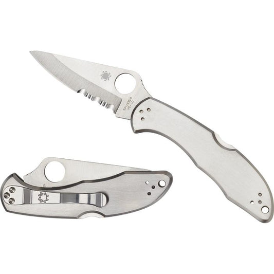 SPYDERCO DELICA 4 STAINLESS SERRATED