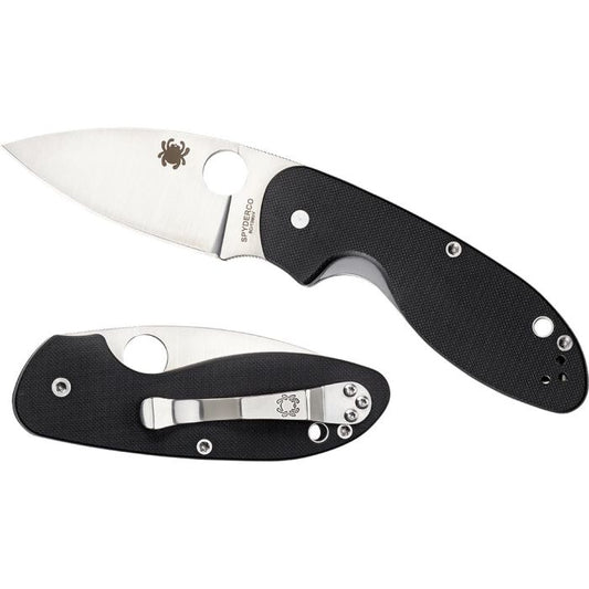 SPYDERCO EFFICIENT G-10 BLACK PLAINEDGE