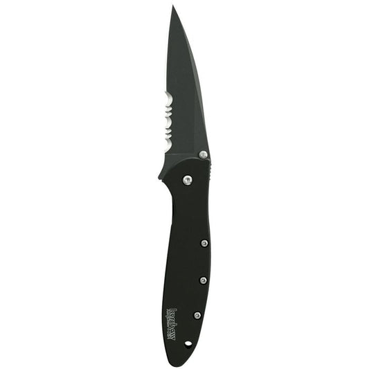 KERSHAW LEEK BLACK SERRATED