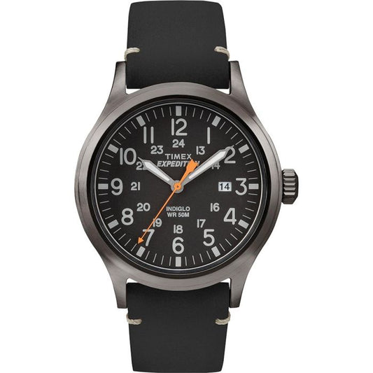 TIMEX EXPEDITION SCOUT WATCH WITH LEATHER STRAP