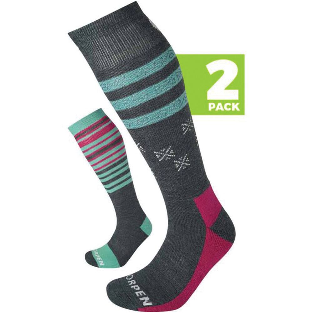 LORPEN T1 SKI MID ECO WOMEN'S SOCKS 2-PACK