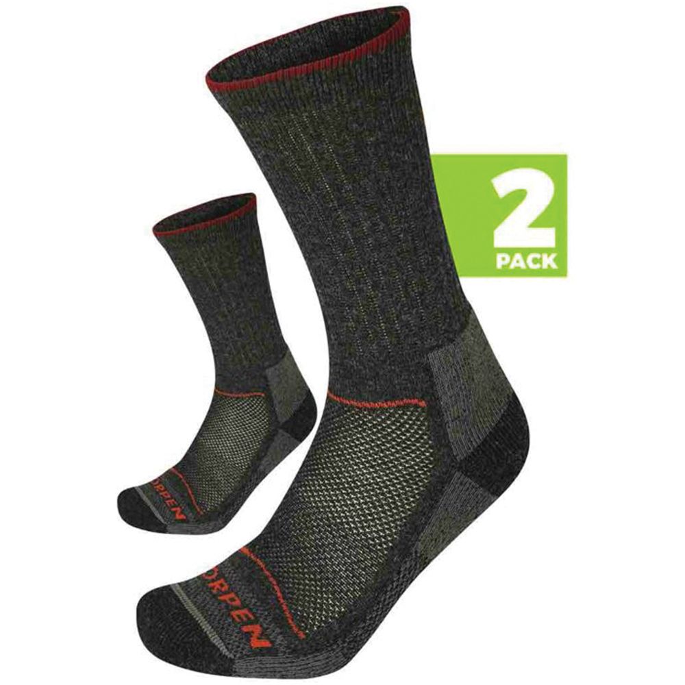 LORPEN T2 MERINO HIKER UNISEX SOCKS 2-PACK