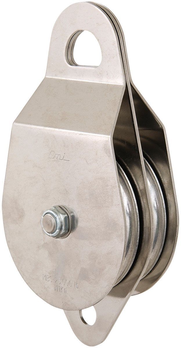 CMI 4" DUAL PULLEY STAINLESS STEEL