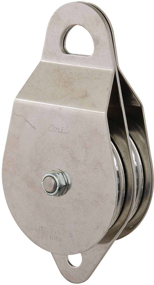 CMI 4" DUAL PULLEY STAINLESS STEEL