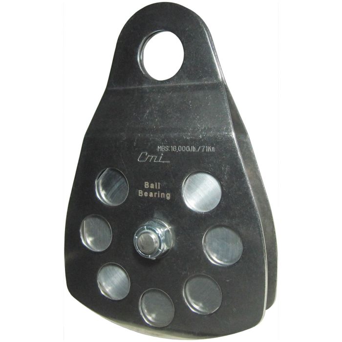 CMI 4" STAINLESS STEEL, ALUMINUM SHEAVE, BALL BEARING PULLEY