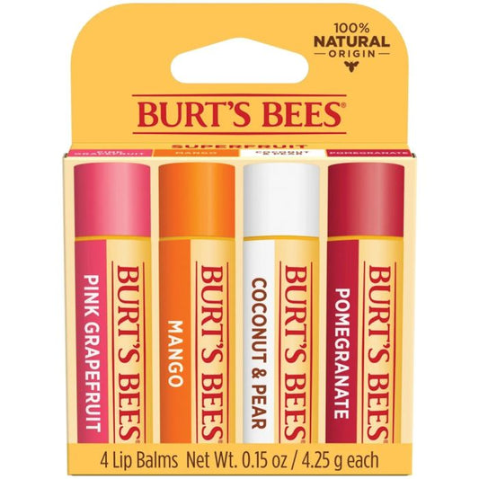 BURTS BEES BURT'S BEES LIP BALM SUPER FRUIT BLISTER 4 PACK