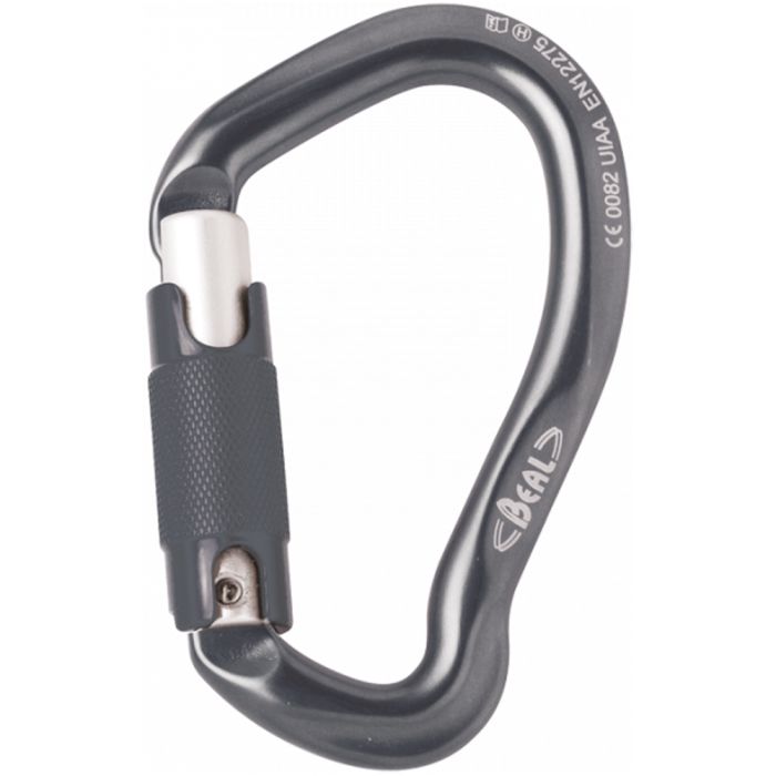 BEAL BE LINK TRIPLE ACTION LOCKING CARABINER GRAY